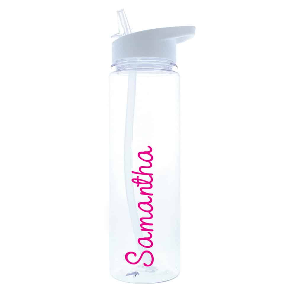 Pink Name Island Water Bottle