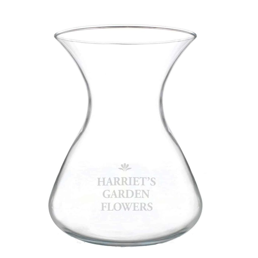 Bold Font Glass Vase