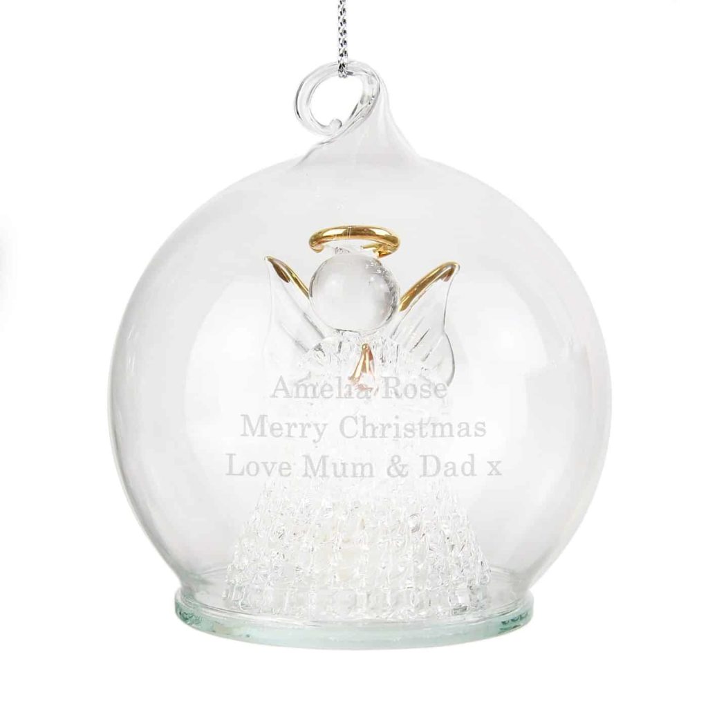 Christmas Message LED Angel Bauble