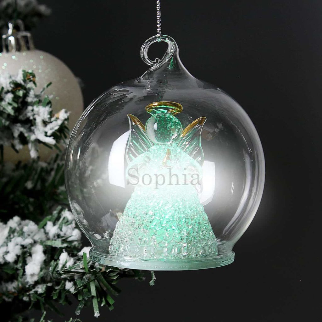 Christmas Message LED Angel Bauble