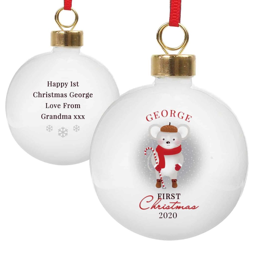 1st Christmas' Mouse Bauble