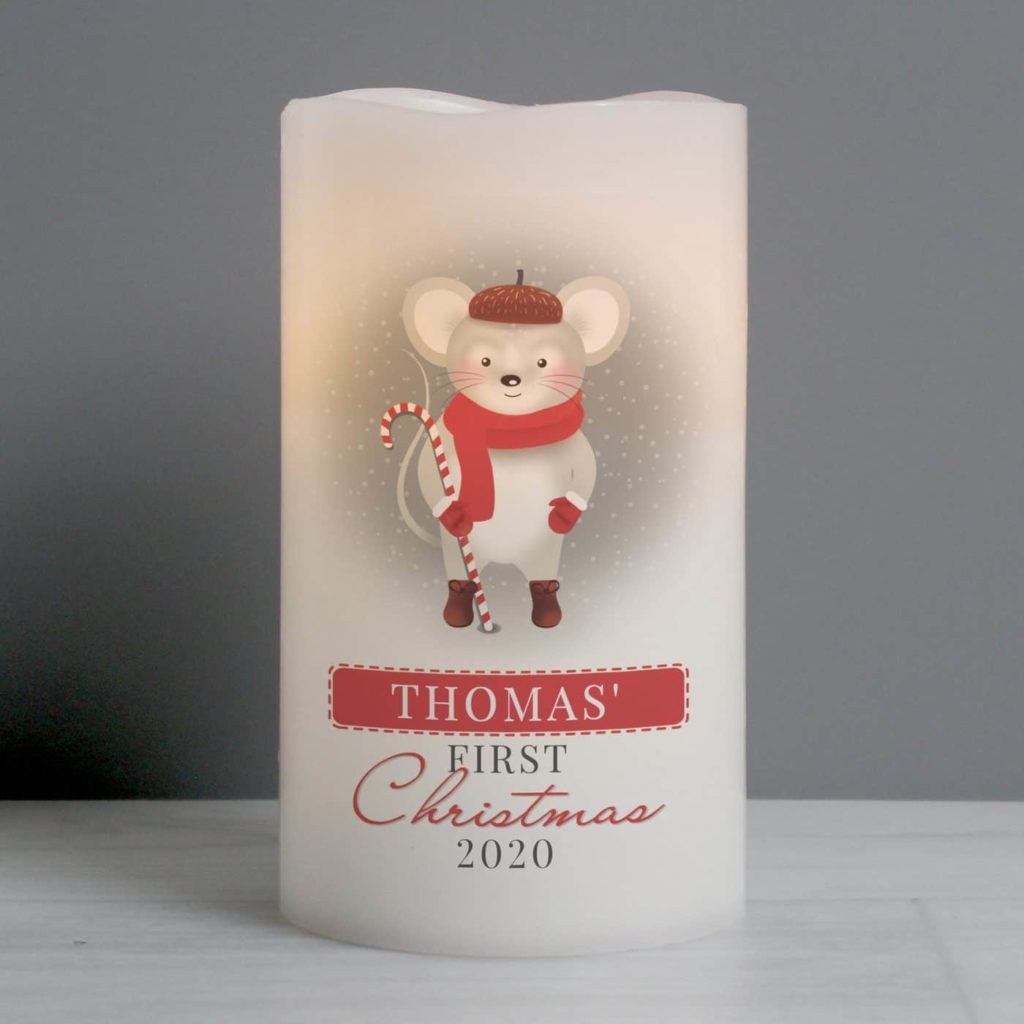 1st Christmas' Mouse Nightlight LED Candle