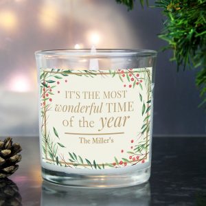 Wonderful Time of The Year' Christmas Scented Jar Candle
