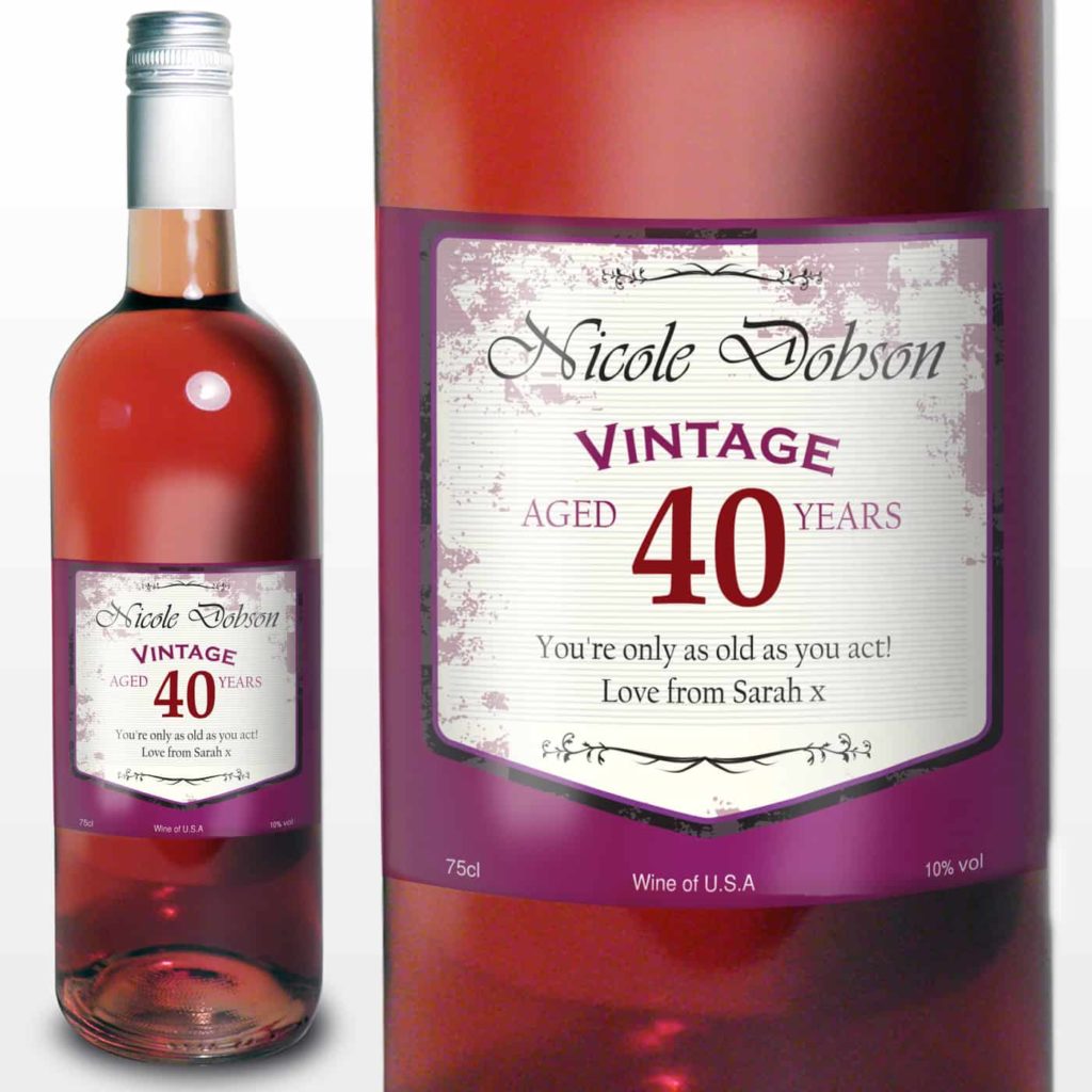 Rose Wine Vintage Age Label