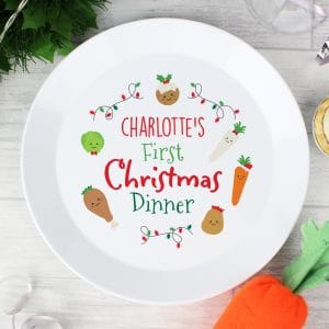 First Christmas Dinner' Plastic Plate
