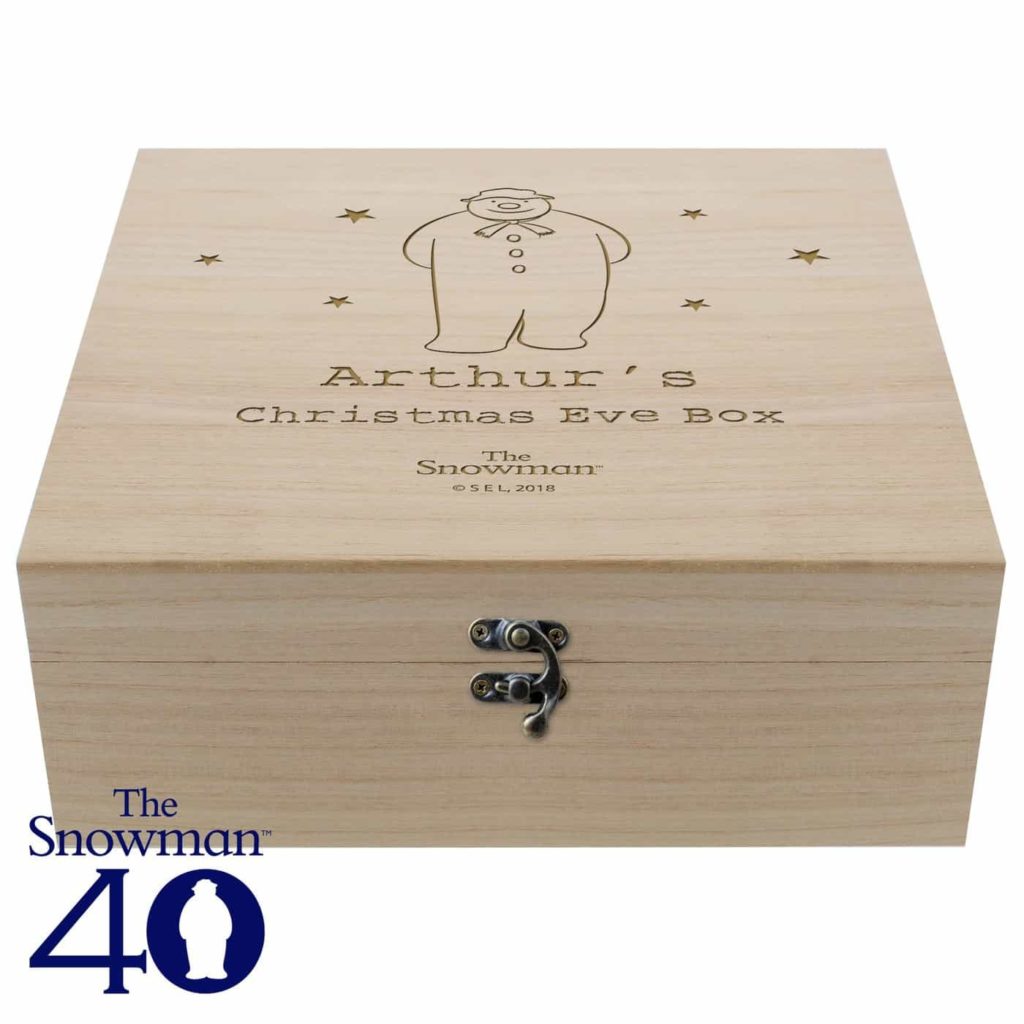 The Snowman Large Wooden Christmas Eve Box