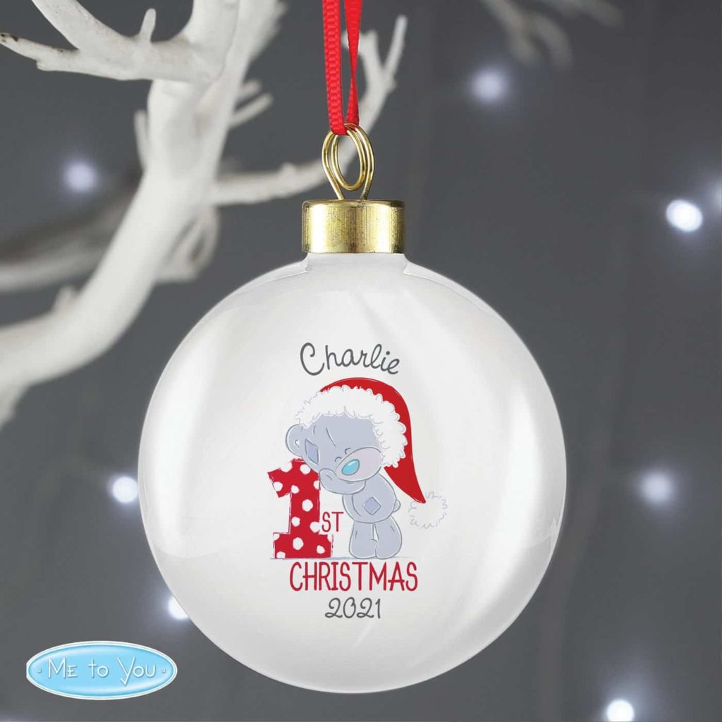 Personalised Tiny Tatty Teddy 'My 1st Christmas' Bauble