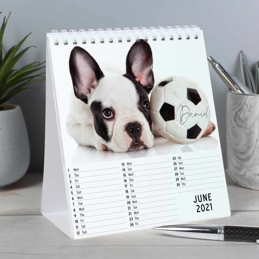 Personalised Barking Mad Dog Desk Calendar