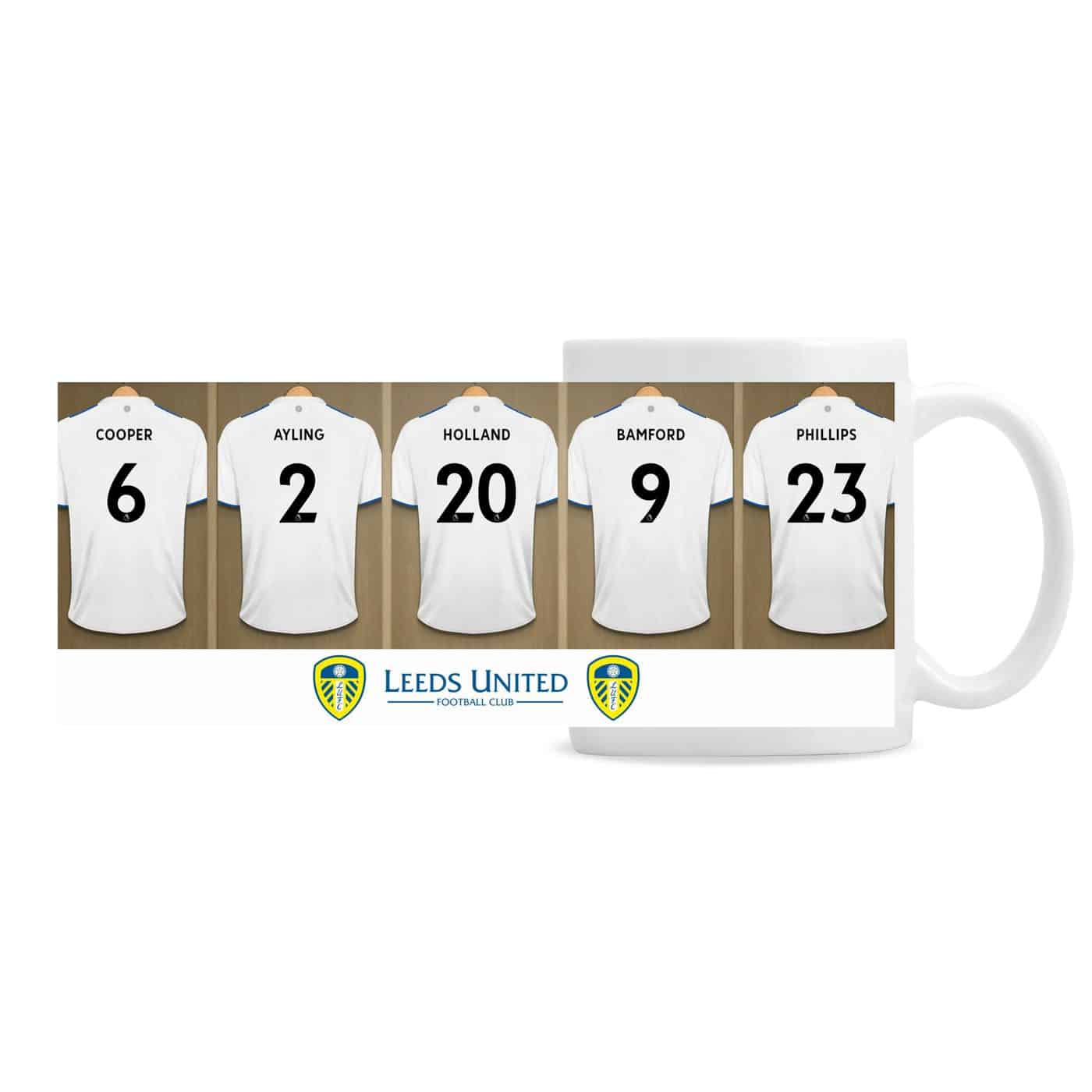 Official Personalised Leeds United FC Dressing Room Mug FREE PERSONALISATION 