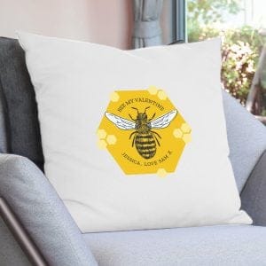 Personalised Bee Cushion Cover
