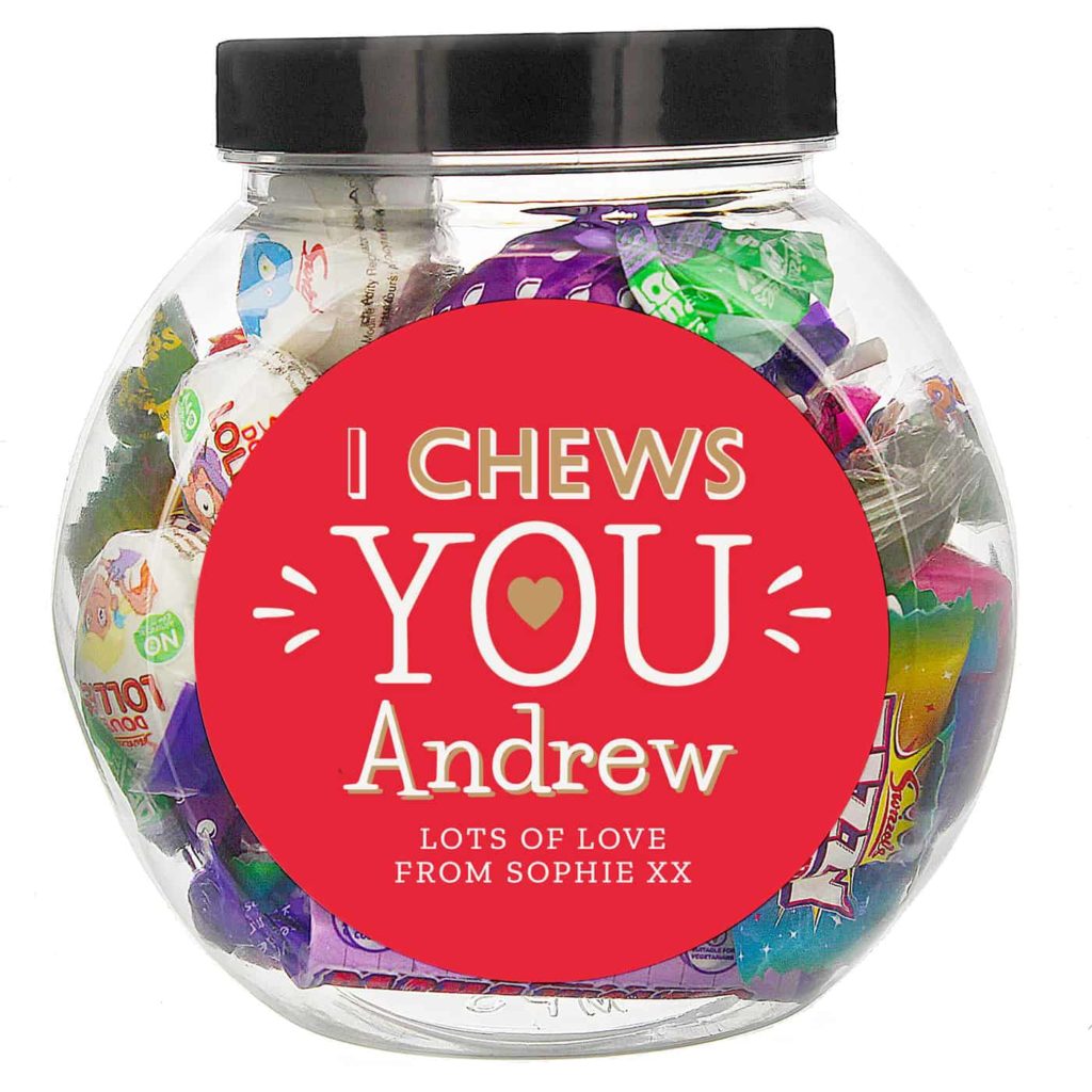 Personalised I Chews You Sweet Jar