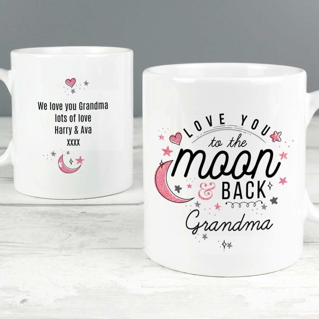 Personalised To The Moon & Back Pink Mug