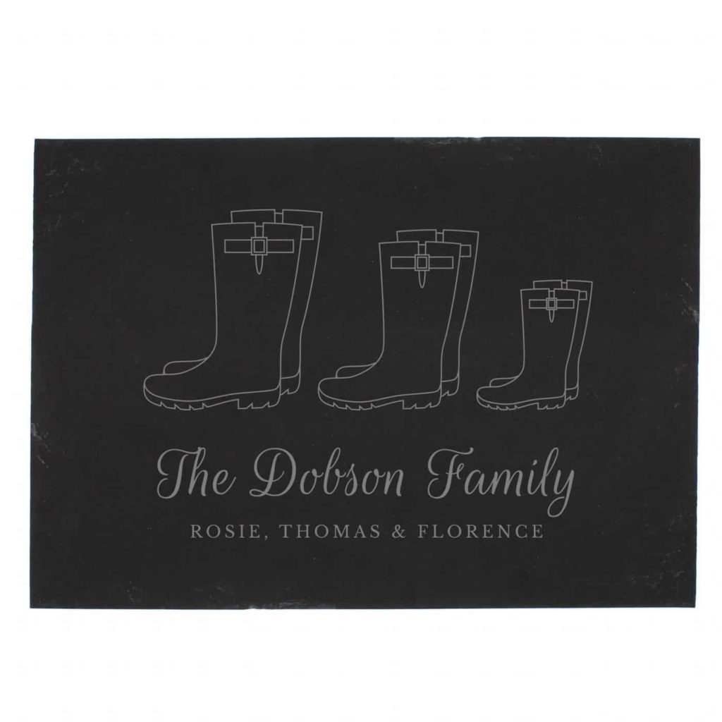 Welly Boot Family of Three Slate