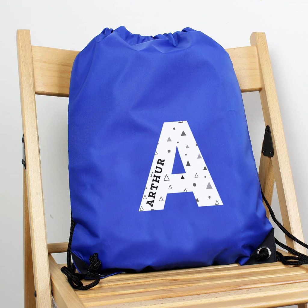 Personalised Initial Blue Kit Bag