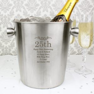 Number Frame Stainless Steel Ice Bucket