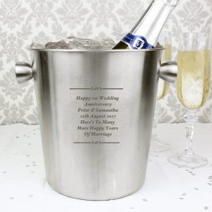 Any Message Stainless Steel Ice Bucket