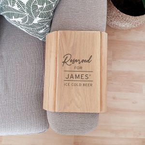 Personalised Classic Wooden Sofa Tray