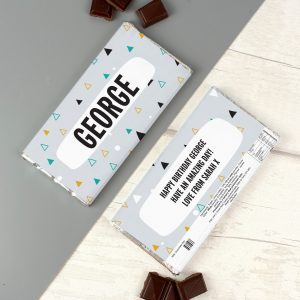 Personalised Geo Milk Chocolate Bar