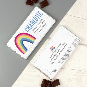Personalised Rainbow Milk Chocolate Bar