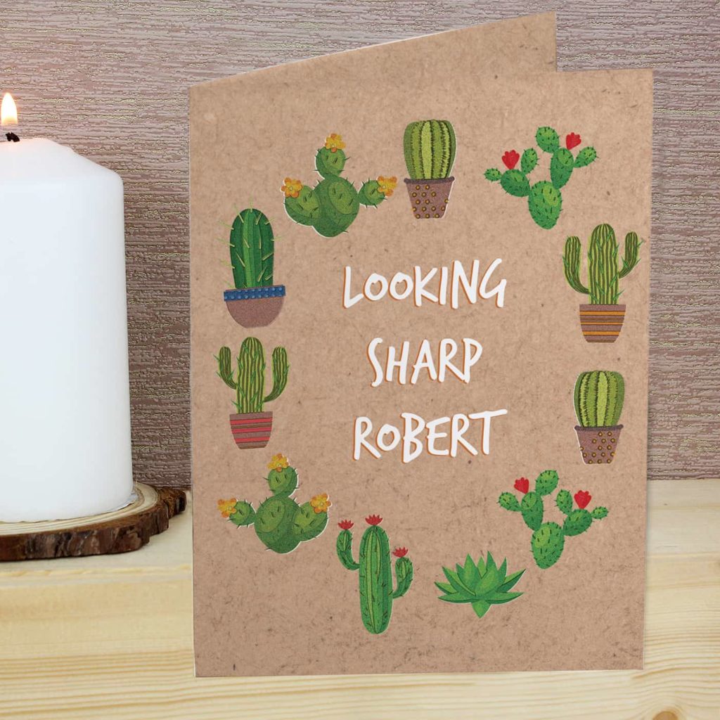 Personalised Cactus Card
