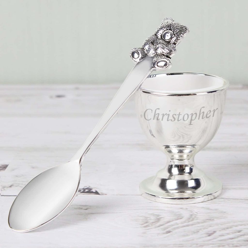 Silver Egg Cup & Spoon