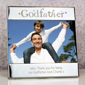 Silver Godfather Square 6x4 Photo Frame