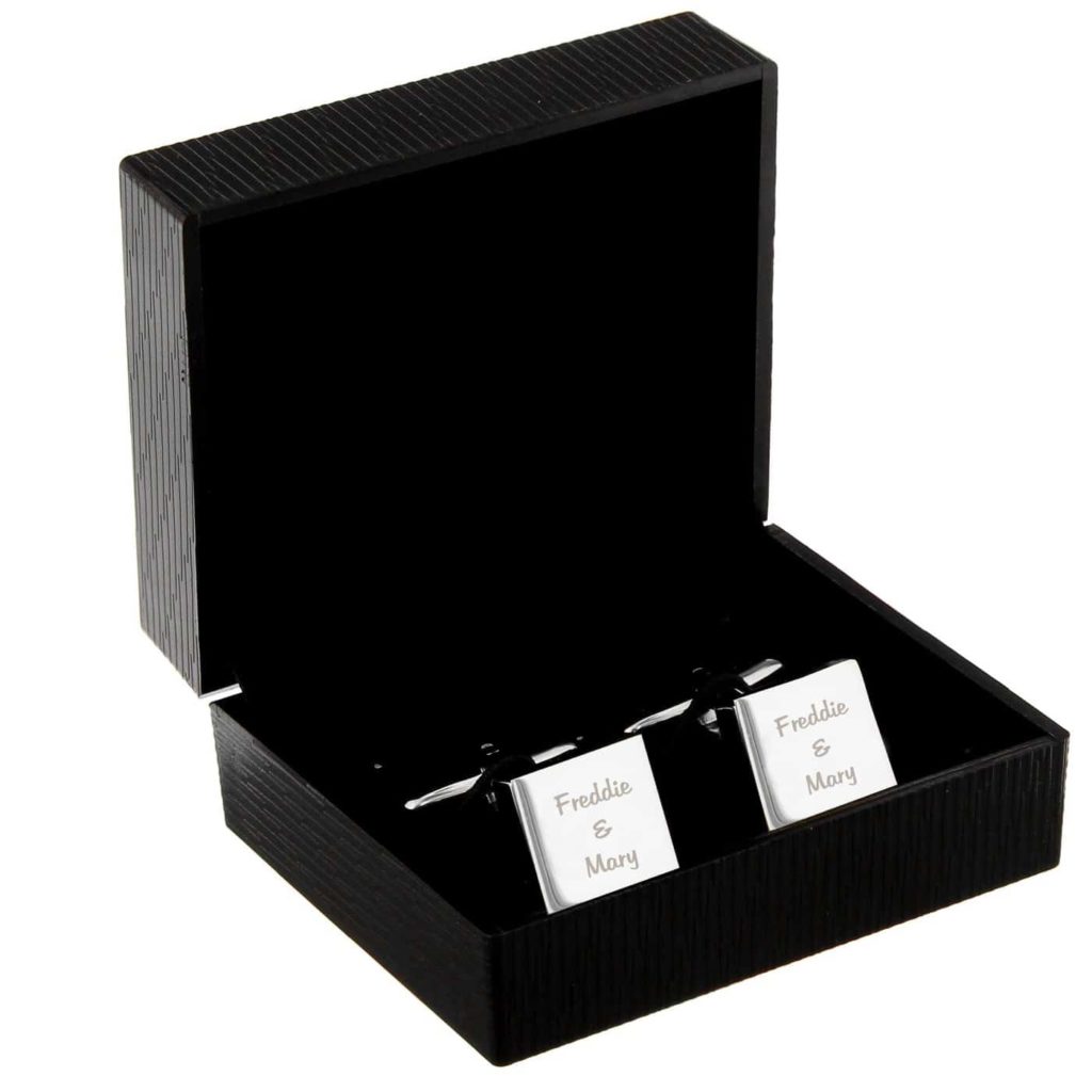 Any Message Square Cufflinks - 3 lines