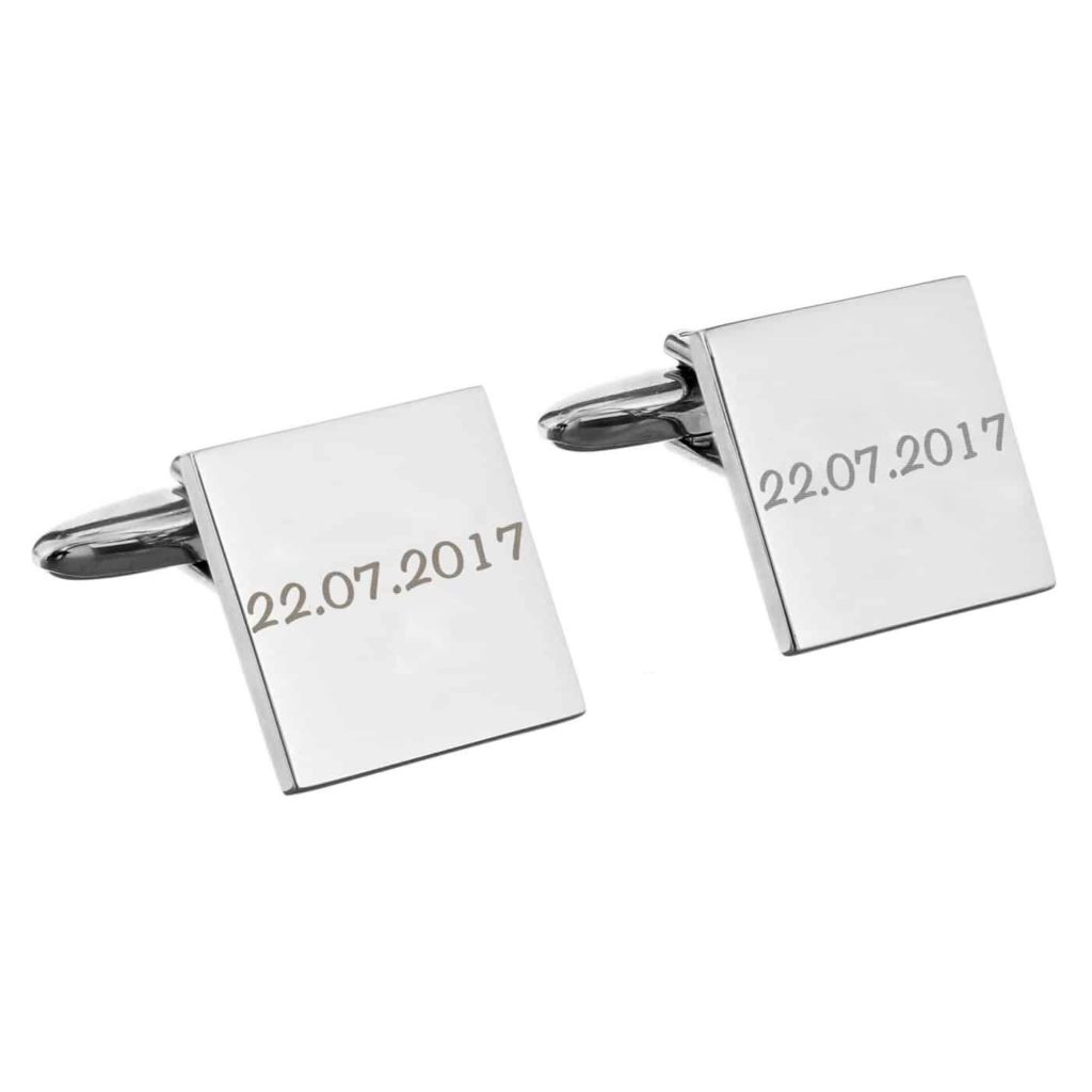 Any Message Square Cufflinks - 1 line