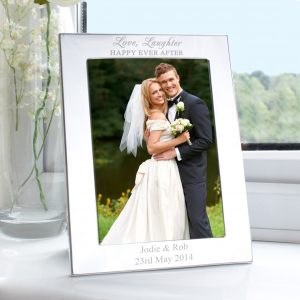 Silver 5x7 Happily Ever After Photo Frame