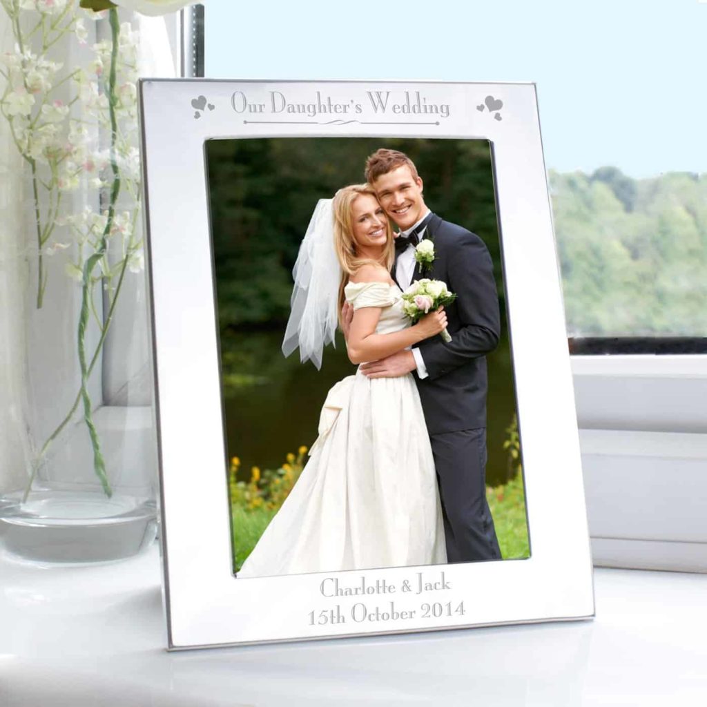 Silver 5x7 Decorative Our Daughters Wedding Photo Frame