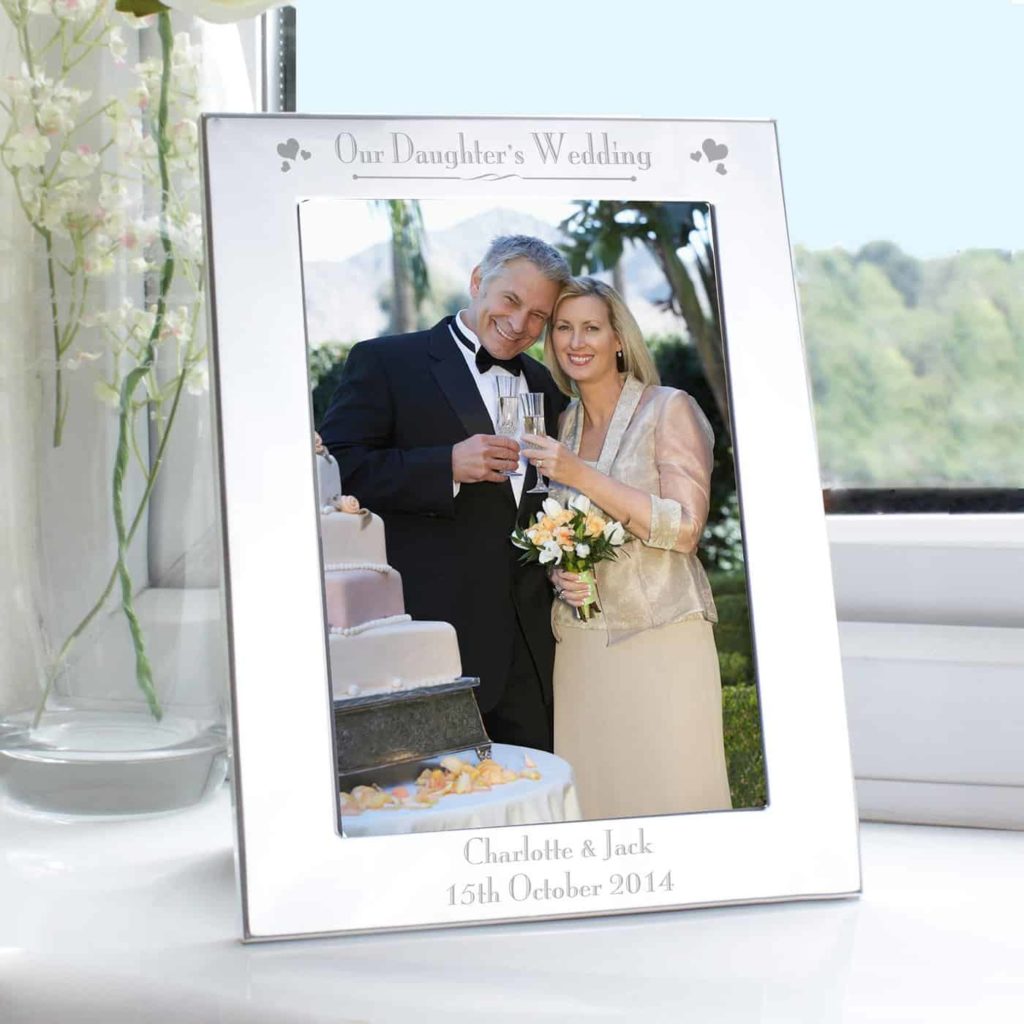 Silver 5x7 Decorative Our Daughters Wedding Photo Frame