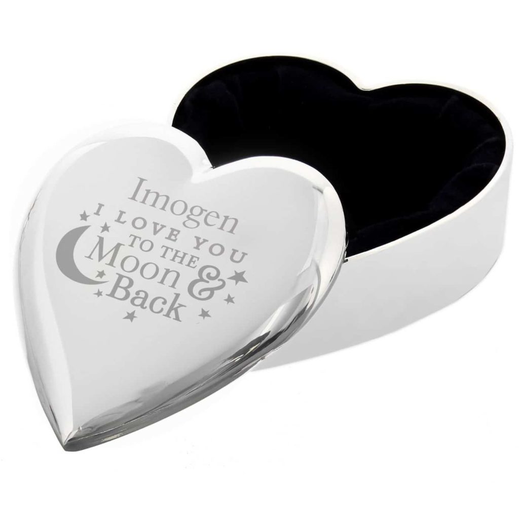 To the Moon and Back... Heart Trinket Box