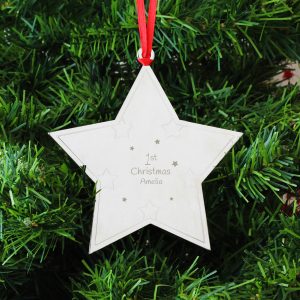 1st Christmas Star Tree Decoration