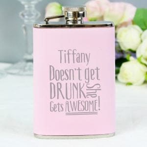 Get Awesome Pink Hip Flask