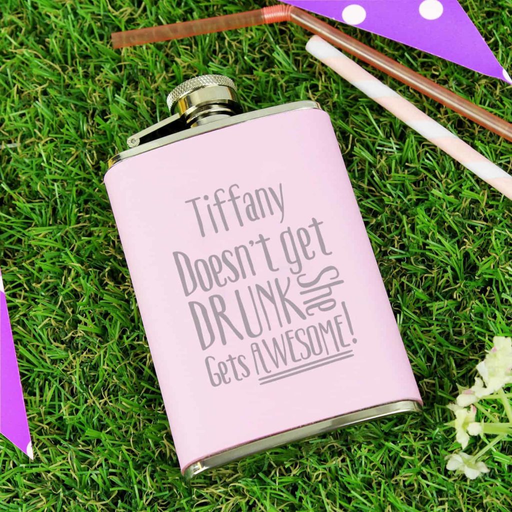 Get Awesome Pink Hip Flask