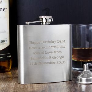 Any Message Stainless Steel Hip Flask