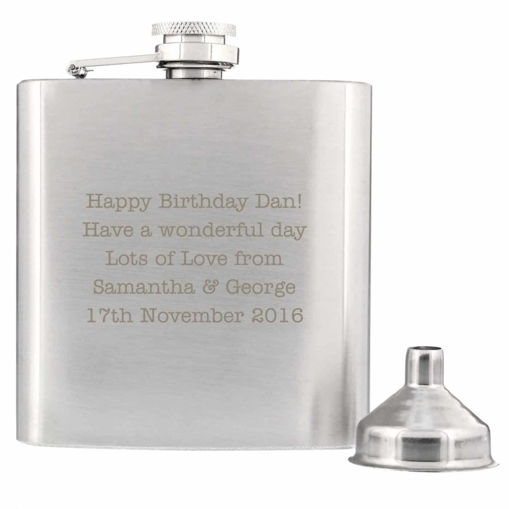 Any Message Stainless Steel Hip Flask