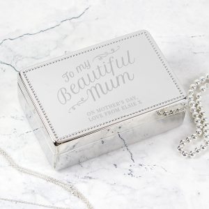 Beautiful Mum Rectangular Jewellery Box