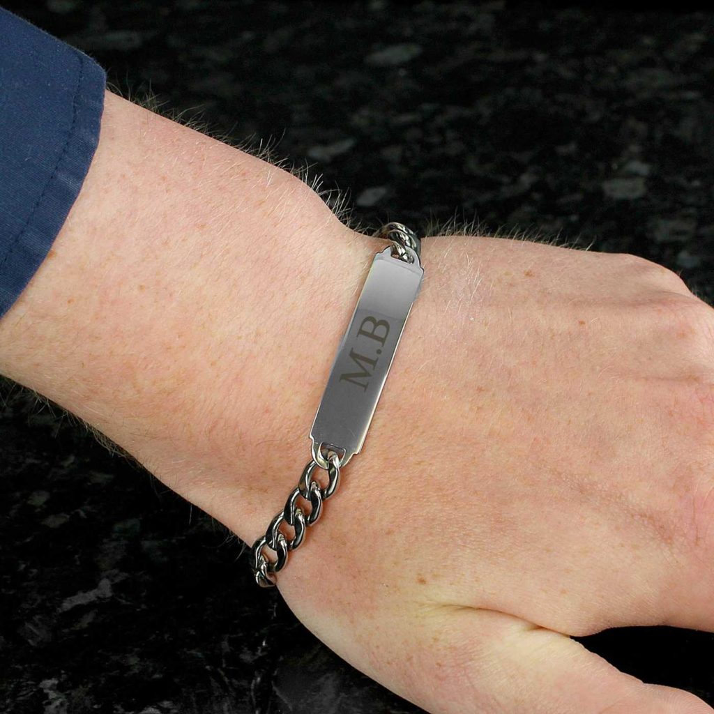 Initial Stainless Steel Unisex Bracelet