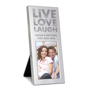 Small Silver Live Love Laugh 2x3 Photo Frame