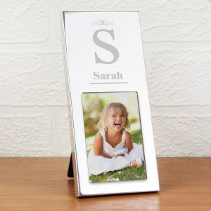 Small Silver Initial 2x3 Photo Frame