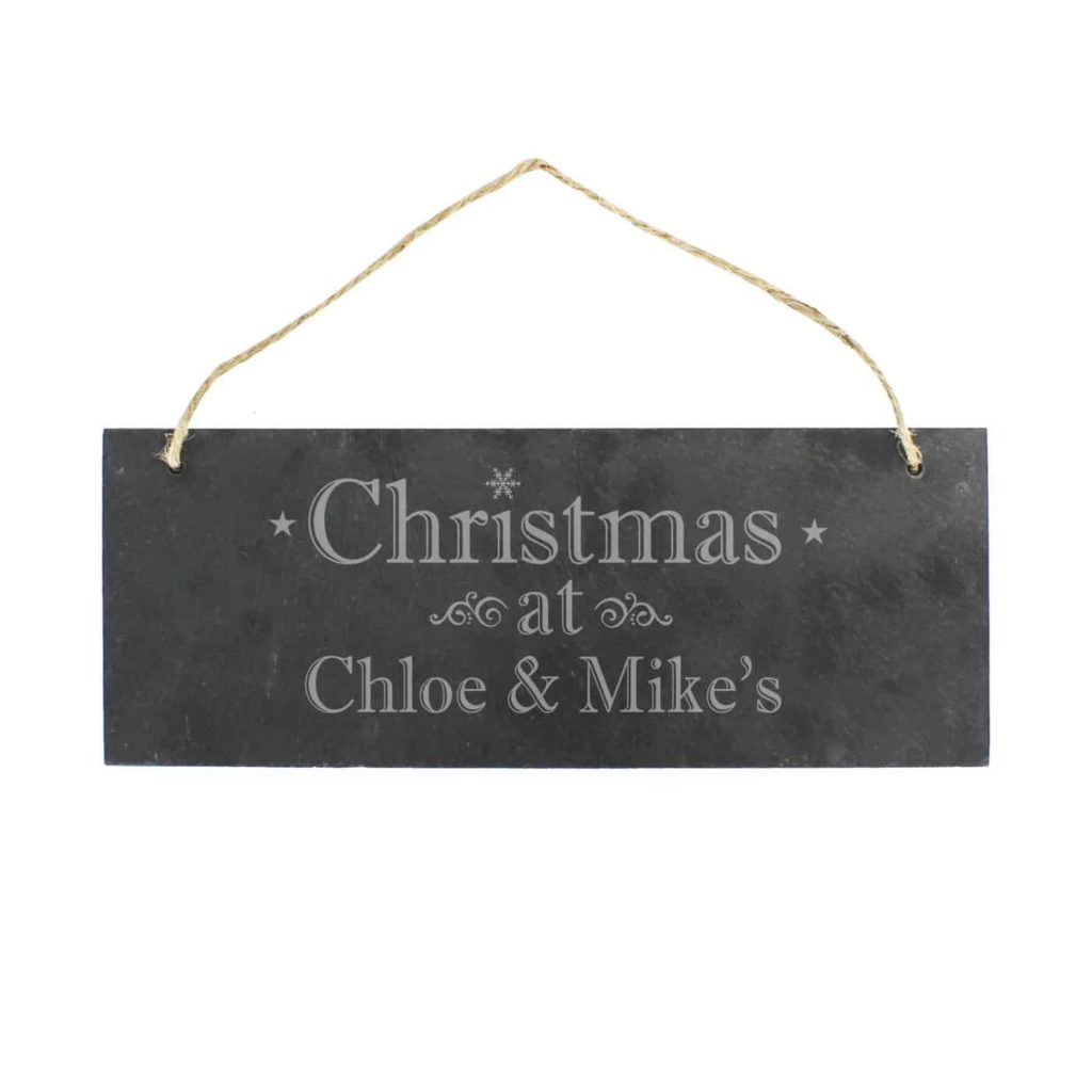 Christmas Hanging Slate Plaque