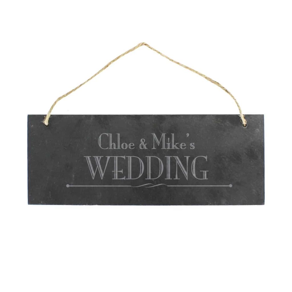 Wedding Hanging Slate Plaque