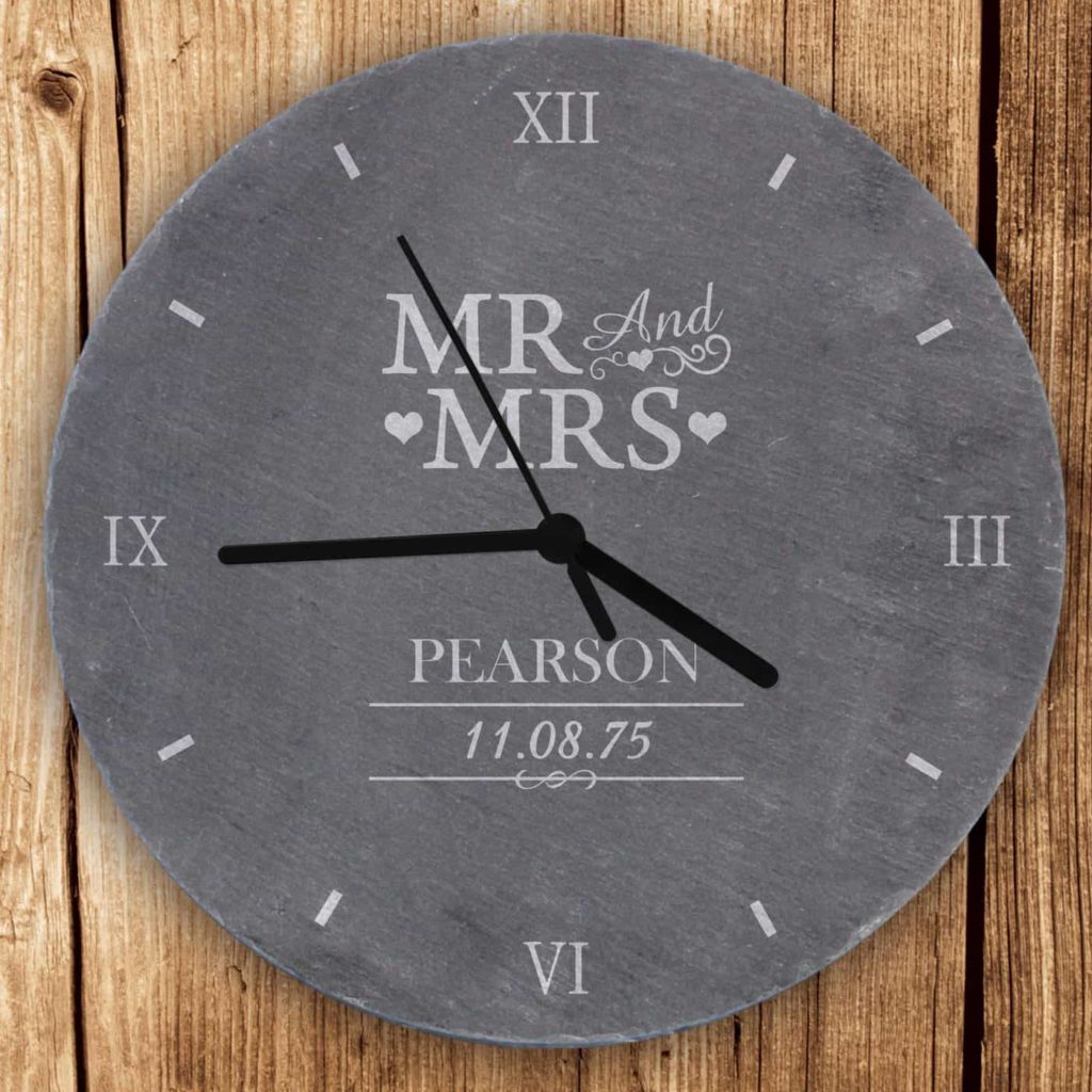 Mr & Mrs Slate Clock