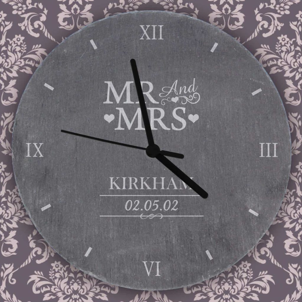 Mr & Mrs Slate Clock