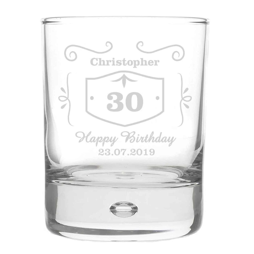Classic Whisky Style Tumbler Bubble Glass