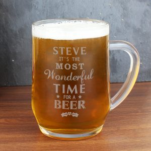 Wonderful Time For A Beer... Glass Tankard