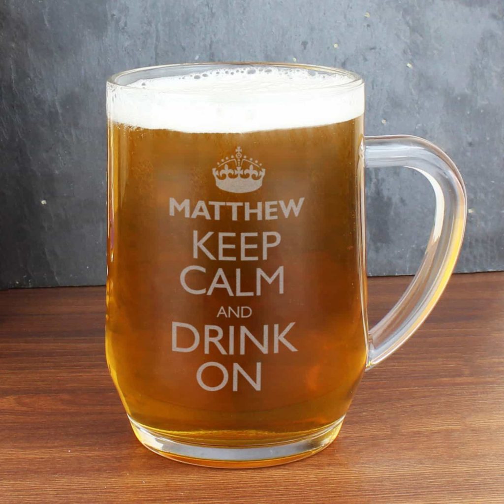 Keep Calm Engraved Beer Tankard