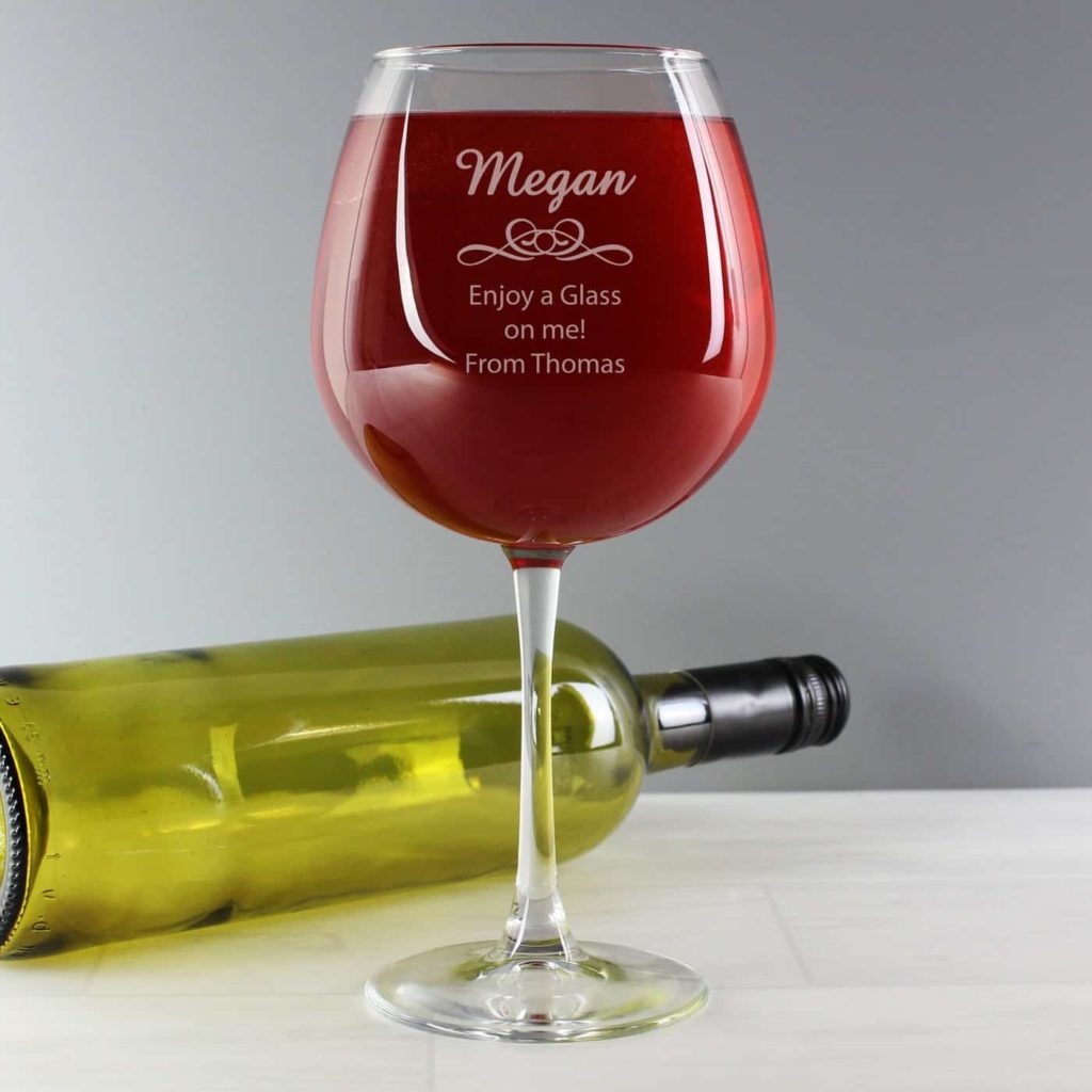 Decorative Bottle of Wine Glass