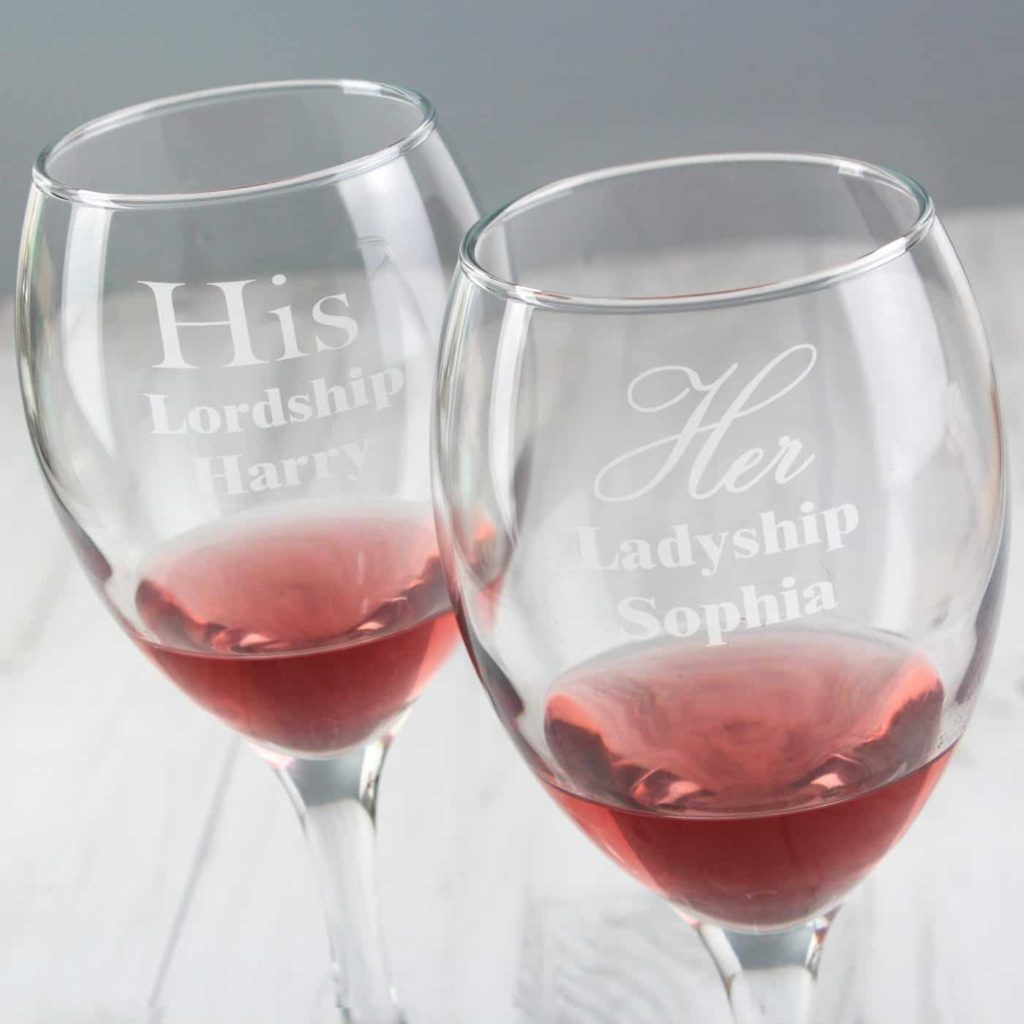 His & Her Wine Glass Set